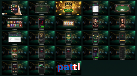 Main screen of Patti bet page for PK players