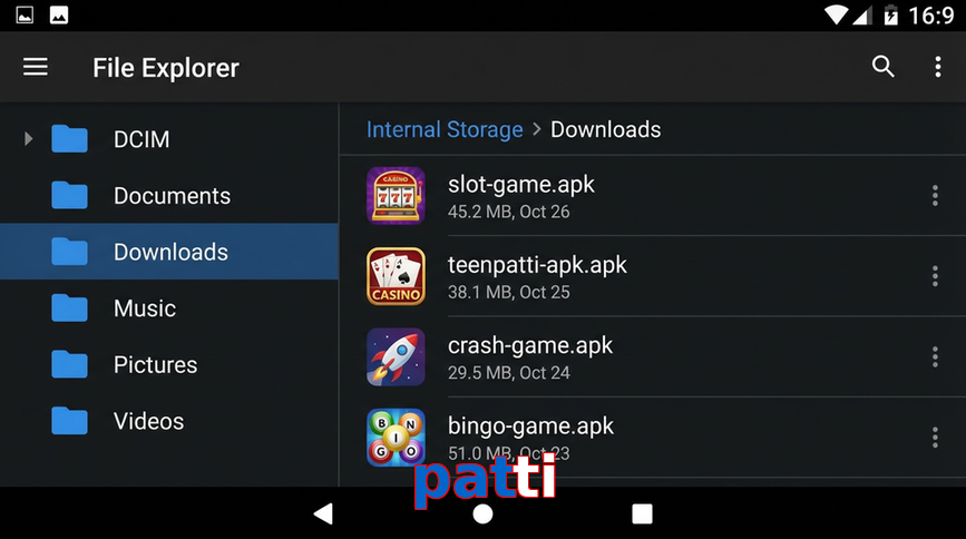 Main screen of Patti gameapk page for PK players