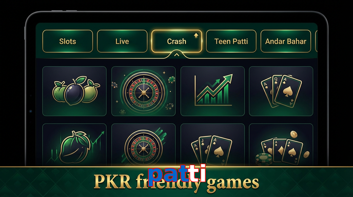 Game list for Patti games section